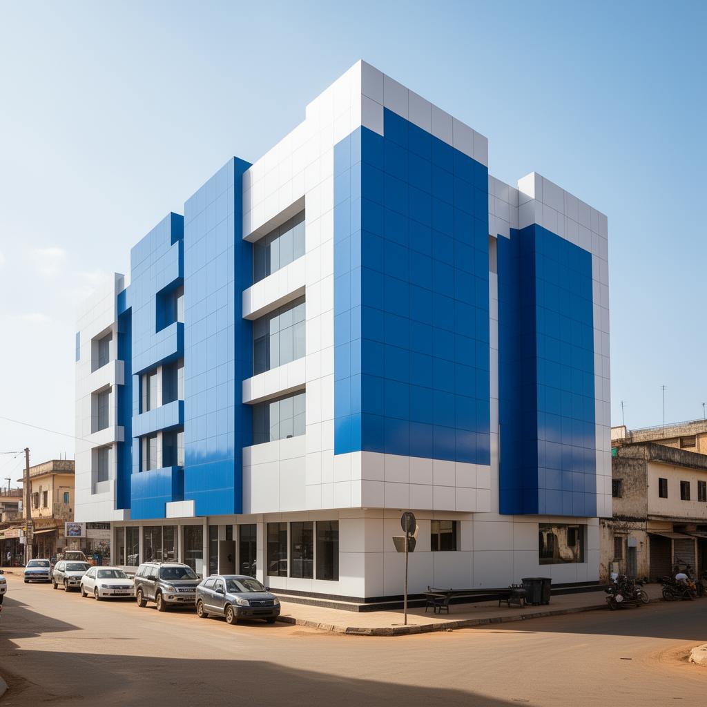 Façade Alucobond commerciale — Agence AFG Riviera